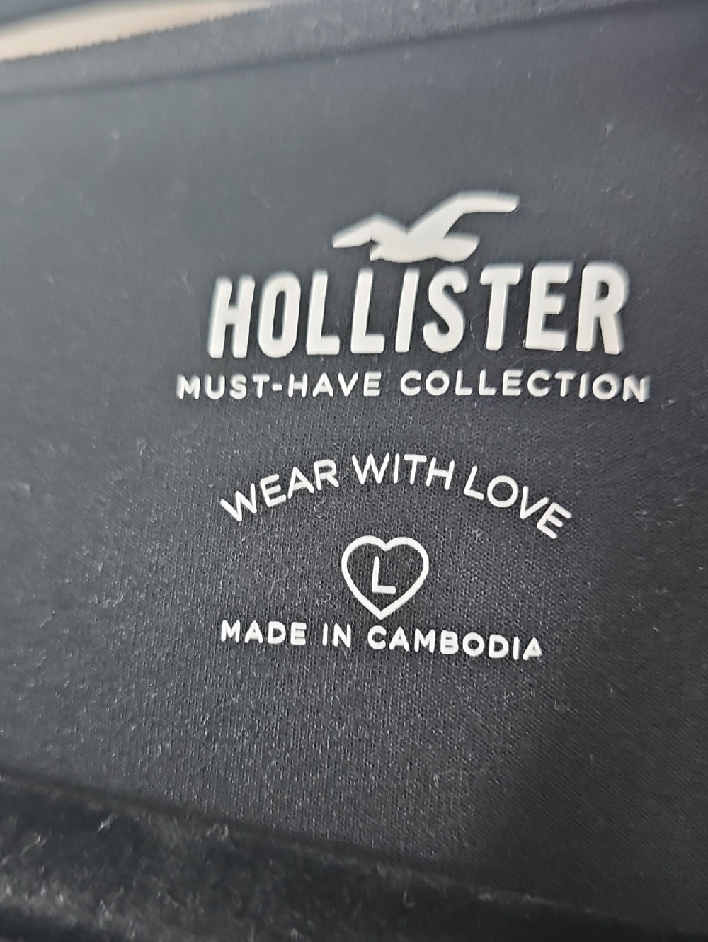 Hollister Black Long-Sleeve Square-Neck Crop Top - Picture 3 of 3